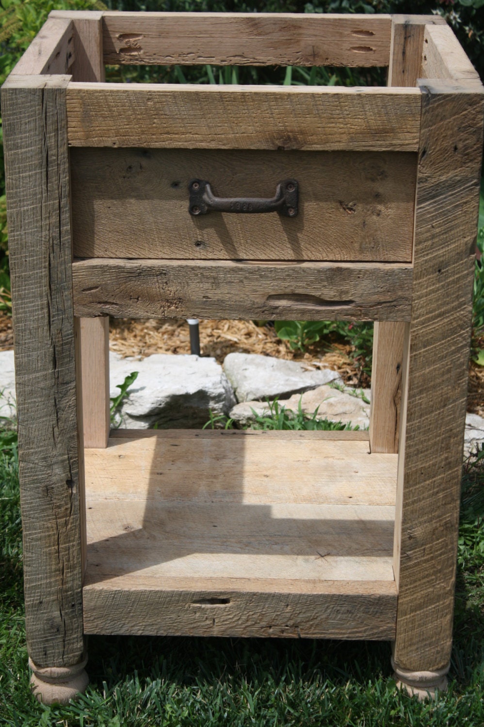 YOUR Custom Rustic Barn Wood Vanity or Cabinet with a Shelf