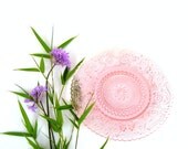 Antique Pink Depression Glass Plates EAPG Pressed Glass