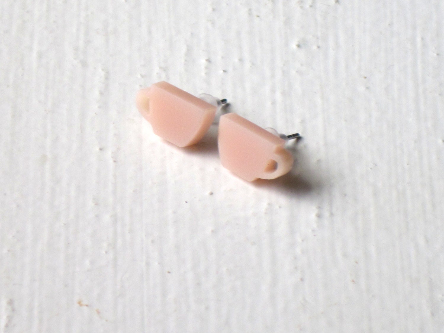 Cup Stud Earrings : Cute Tea Time Mini Laser Cut
