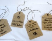 Write drunk edit sober. - Ernest Hemingway 4 Assorted Wine Gift Bag Tags