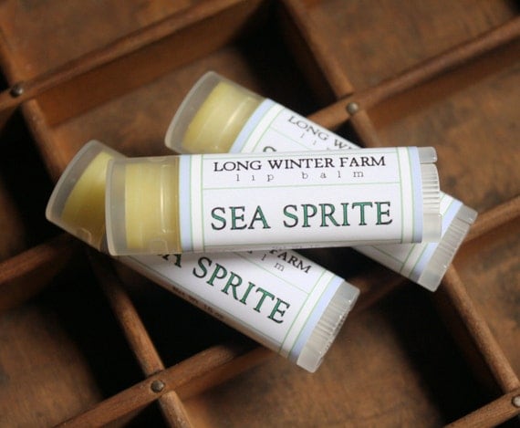 Sea Sprite Lip Balm - One Tube Beeswax Shea Cocoa Butter Jojoba LIMITED EDITION