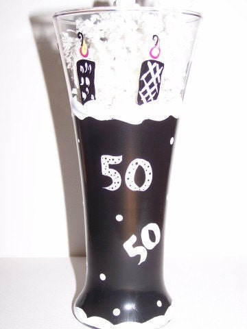 50 is the New 40 Hand Delineate Lager Beer Glass photo 50 is the New 40 Hand Delineate Lager Beer Glass