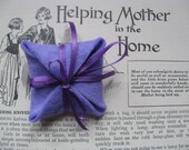 Handmade Little Gift to Wear Brooch  - Teeny Handy Pin and Needle Sewing Case
