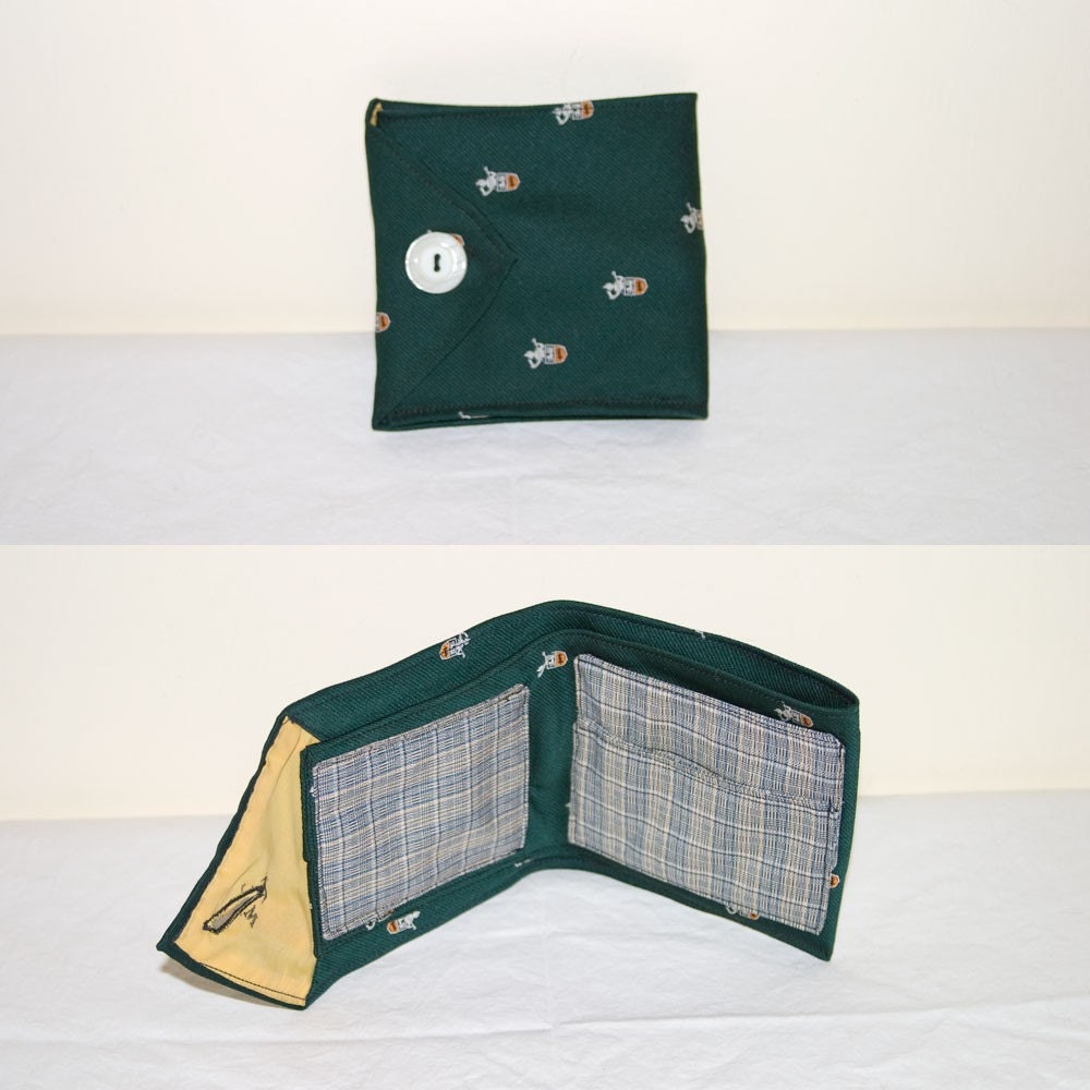 No. 333 - Forest Green Necktie Billfold Wallet