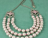 New Lower Price Faux Pink Pearl and Silver Chain Necklace - Pretty in Pink