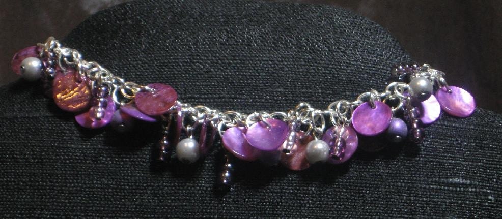 B001 Purple Shells Bracelet