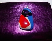 Red, White and Blue Patriotic Dichroic Pendant FREE SHIPPING