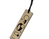 Engraved Wood Bookmark - Ovals Design