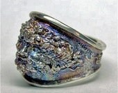 large  sterling silver greenman ring size 11