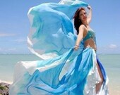 belly dance costume silk veil rectangle similar to photo MILD OOPS SPOTTING error