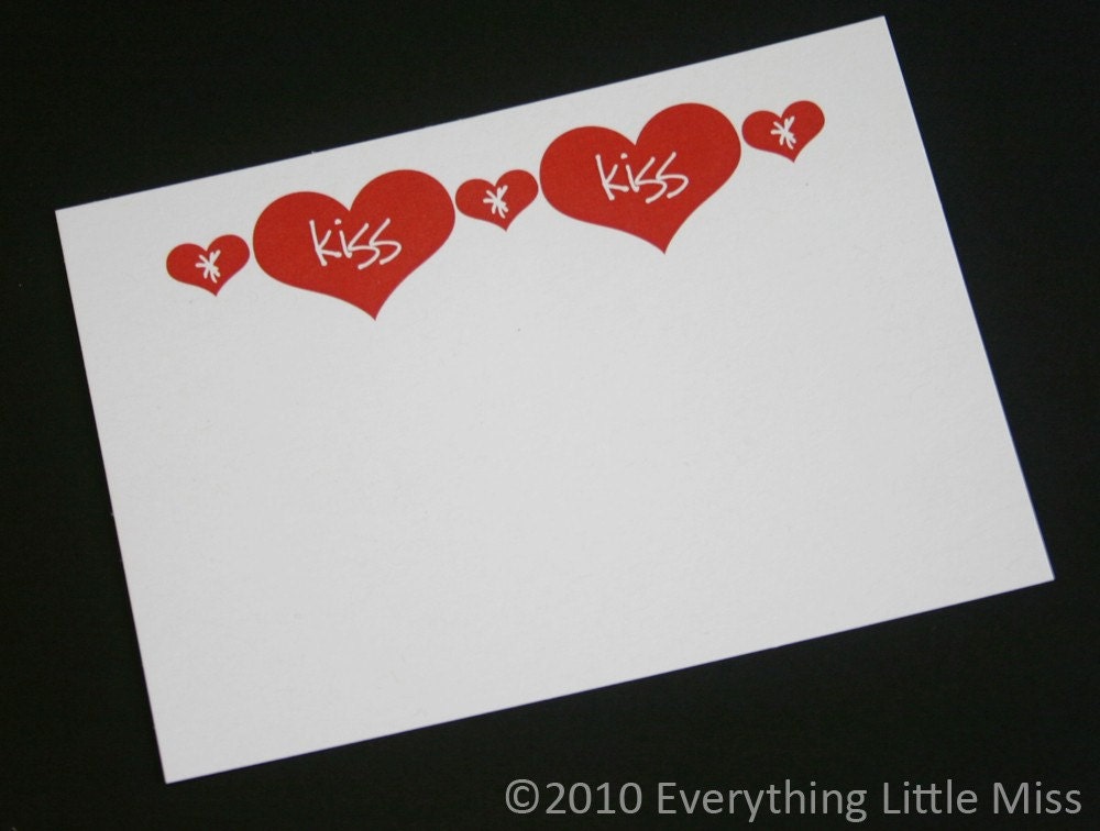 Kiss Kiss Flat Card