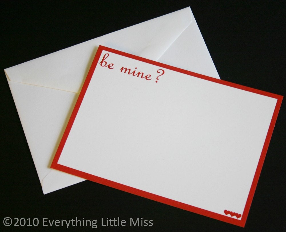 Be Mine Flat Card