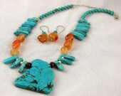 Synthetic Turquoise Set - "Funky, Chunky Turquoise"