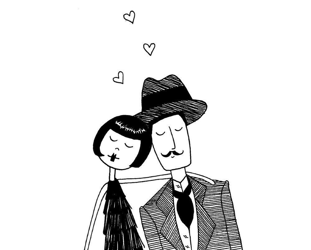 1920's Flapper Valentines Day Card