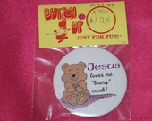 Jesus loves me beary much magnet