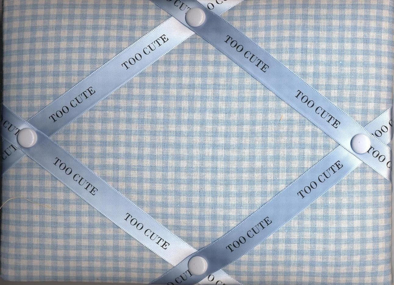 Blue and White Checks Photo Frame