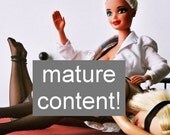 Spanking Nursie - Fetishdollies greetings card -  image 7/4  (mature)