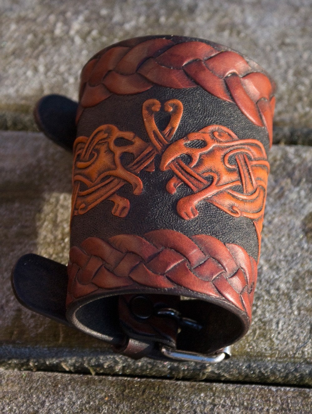 Viking Norse Leather Cuff or Wristband