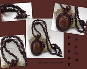 Sugar Plum Beadwoven Necklace - FREE SHIPPING WITHIN CANADA and THE USA