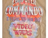 Vintage 1970s COMPUTER COMMANDO Tshirt Mens Small