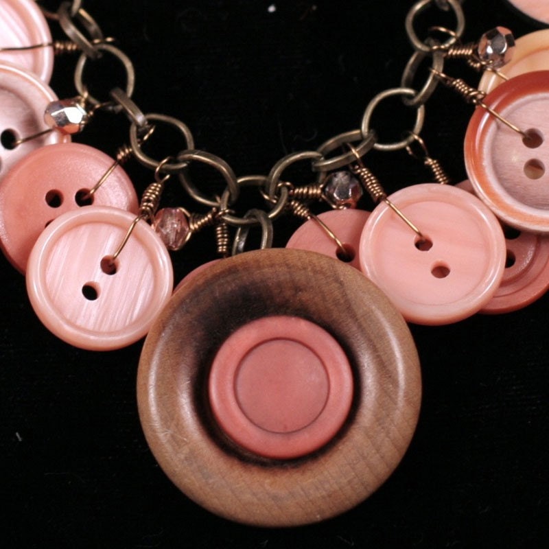 Mrs. Robinson vintage button necklace