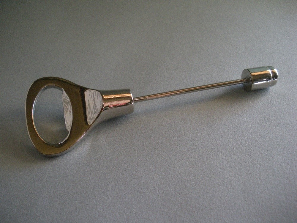 Chrome plated bottle opener- you add the beads