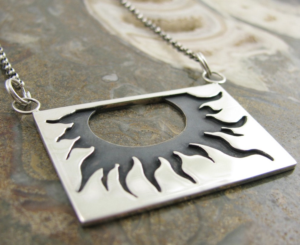 Sun Flower- Sterling Silver with Patina