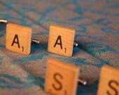 Scrabble Tile Cuff Links CHOOSE YOUR LETTERS