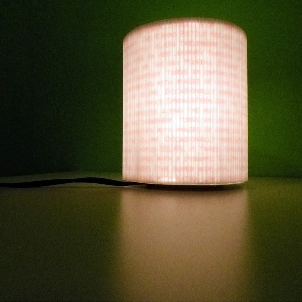 Typographic poetry lamp // Lightastic