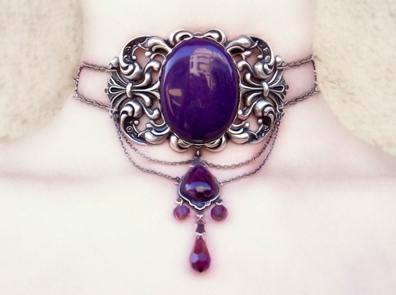 Dramatic Purple Choker