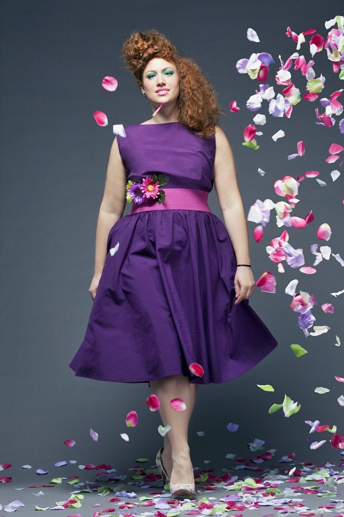 JIBRI Plus Size Violet Spring Dress
