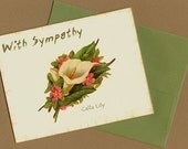 Sympathy Card, Calla Lily, With Sympathy