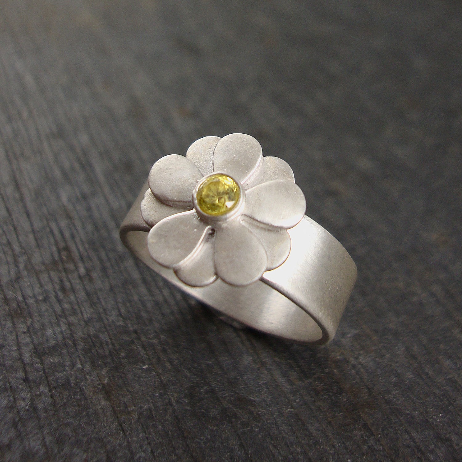 Lil Buttercup Ring with Yellow Stone