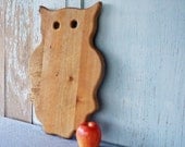 Vintage Owl Shaped Cutting Board
