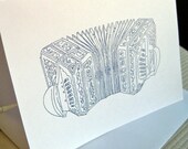 Concertina Illustration Note Card