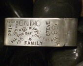 Hand Stamped Sterling Double-Sided Money Clip by donnaodesigns