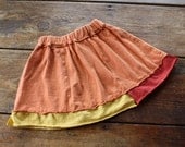 Organic Spinny Skirt--carrot orange