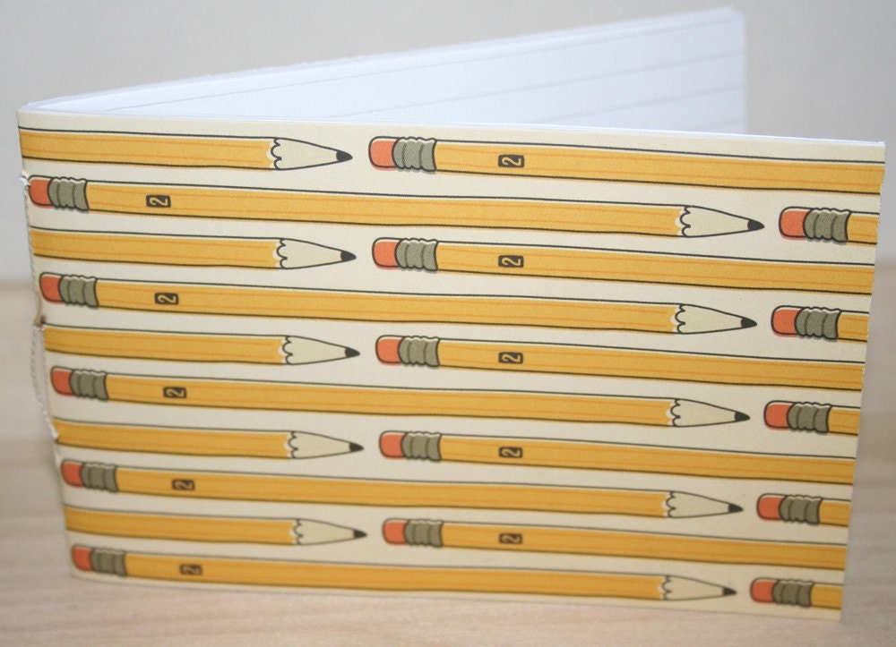 Number 2 Pencil Lined Paper Hand Bound Notebook