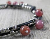 Intertwined Bracelet with Rubies
