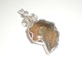 Fossilized Ammonite Sterling Wire Wrapped Pendant