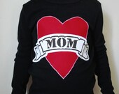 Valentine's Day Mom Tattoo- Long Sleeve Shirt Applique- Kids