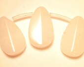 Trio of Pale Rose Quartz Focal Beads