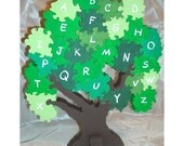 Children's Educational Wooden 3D Puzzle - Alphabet Tree
