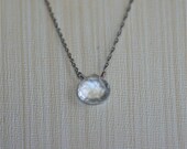 White Topaz Single Drop Necklace A Touch of Bliss