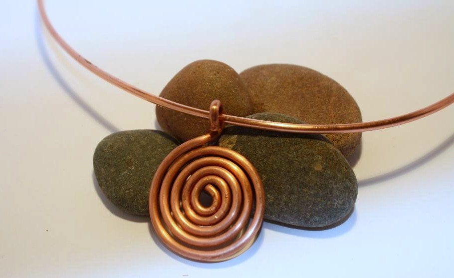 Recycled Copper Swirl Necklace