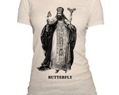 BUTTERFLY IN WONDERLAND - Organic Cotton Scoop Neck Tshirt
