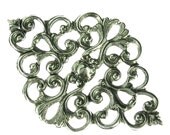 6 Antique Silver Victorian Filigree Jewelry Finding 427