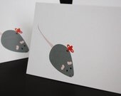 Mouse folded cards (set of 8)