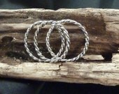 Reserved for Stephany twisted sterling silver band