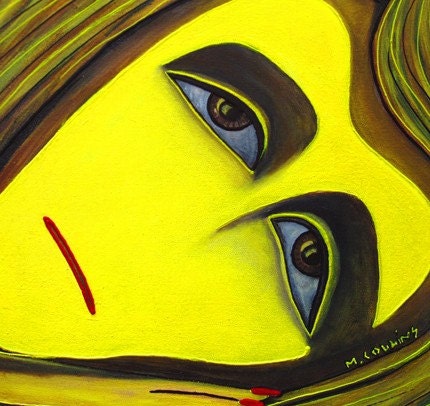 Misunderstood Again Surreal Contemporary Art Painting on Canvas M Collins WWAO